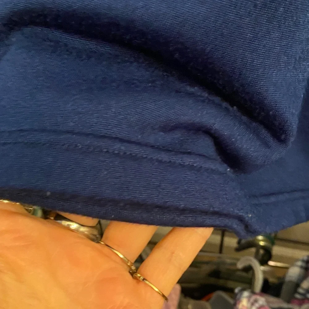 Patagonia Men's Blue and Teal half Zip-Up Sweater